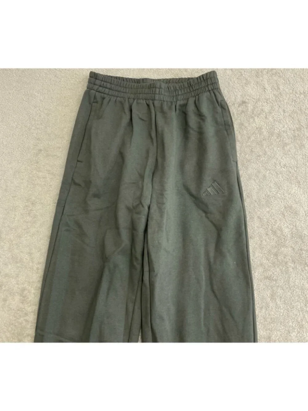 Adidas Men's M Fleece Sweatpants Gray 30% Polyester Elastic Waistband L1543